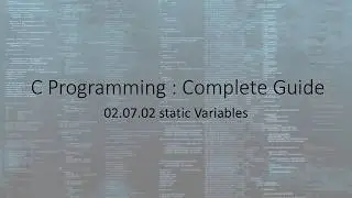 02 07 02 static Variables