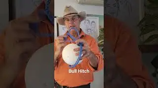 The BULL HITCH. More secure than a larks head or cow hitch