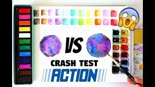 CRASH TEST aquarelle ACTION ! Et comparaison !