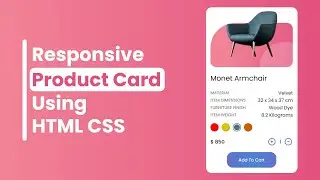 How To Create Responsive Product Card HTML CSS