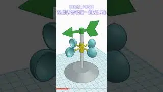 [1DAY_1CAD] WIND VANE - SIM LAB #shorts #tinkercad #project