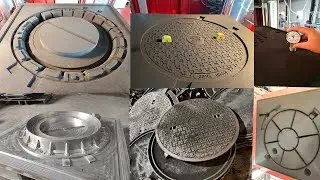 Fully automatic horizontal molding machine to produce manhole cover castings