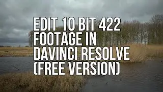 How to EDIT 10 BIT 422 FOOTAGE in Davinci Resolve (free version) UPDATE 2021 READ COMMENTS!