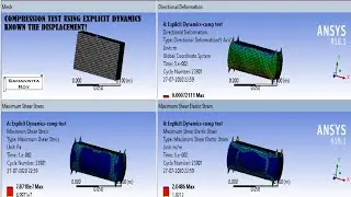 Explicit Dynamics | Compression Test | Displacement | Stress vs. Strain Graph I Problem 8 |Workbench
