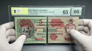 5 groszy 1924 - lewa połowa i 5 groszy 1924 - prawa połowa