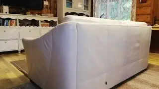 Реставрация кожаного дивана впервые .