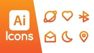 How to Draw Icons Using The Grid Method / Simple / Icon Design Process / Adobe Illustrator Tutorial
