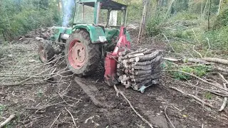 après la tempête je sors le Deutz est la brouette a chenilles #forestmen #bucheron #forestier