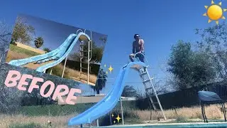 POOLSLIDE MAKEOVER!!! *Under $10*