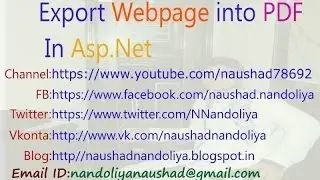ExportWebPageToPDFFile in Asp.Net