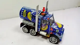 Make an amazing Truck With Cans And DC Motor - DIY - Mini Electric Truck making