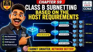 How to Subnet a Class B Network by Host Requirement | CCNA 200-301