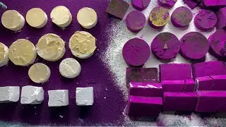 Satisfying Chalk Asmr All in one: Gymchalk, Cornstarch and Iron Oxide Royal Purple Deep
