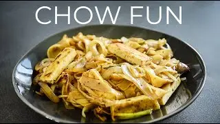 Vegetable Chow Fun Recipe | EASY Chinese vegan Noodles Recipe (干炒牛河)
