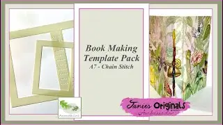 A7 Book Making Template #-1 - Chain Stitch