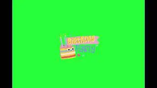 Happy birthday  animation GREEN SCREEN Effects