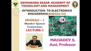Introduction to Electronics Engineering Module -3 Lecture-3 by Mahadev S.