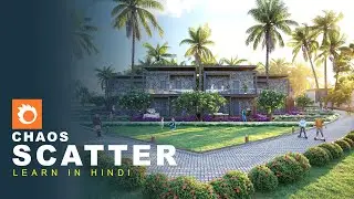 Master in Chaos Scatter Tutorial: Realistic Environments in 3ds Max |3D Funda | Hindi tutorial
