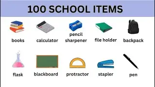 100 school items vocabulary