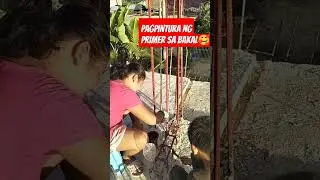 Pagpipintura ng primer sa mga kabilya para hindi kalawangin
