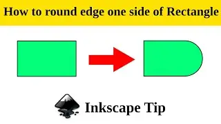 How to Round Edge one side of Rectangle - Inkscape Tutorial