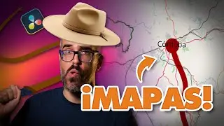 Cómo ANIMAR TRAZOS en MAPAS en DAVINCI RESOLVE [y en 3D]🗺️