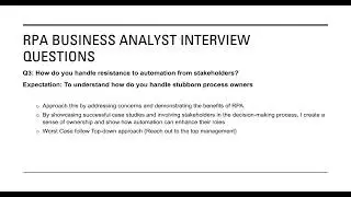 RPA Business Analyst Interview Question: How do you handle resistance among stakeholders?