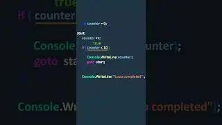GoTo Statement in C# 
