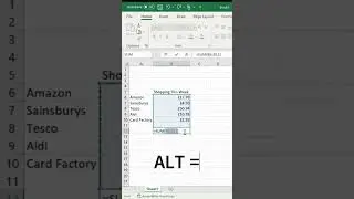 How to Sum in #excel   Sum figures up in two keys