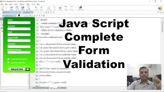Complete Java Script Form validation | Java Script coding for Form Validation | Java Script Tutorial