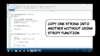 Program to copy one string to another | Programming in C