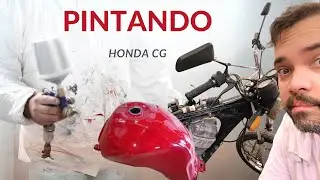 PINTANDO tanque de moto HONDA - Antes e depois
