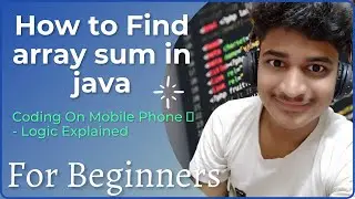 Array sum in java 👨‍💻 | how to find sum of array elements in java | 