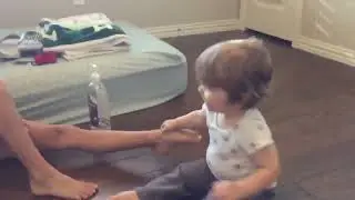 Jaxon meets Stella (English bullie puppy) for the first time!