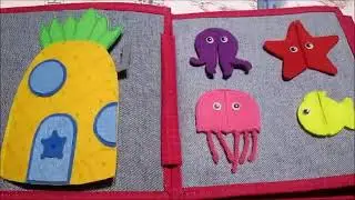 Mi primer quiet book libro didactico Spongebob cartoon!! Heidi's Channel