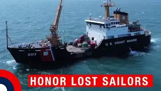 Coast Guard members visit historic sunken ship sites to honor lost sailors