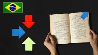 Origami Marca Página de Seta - Instruções em Português BR