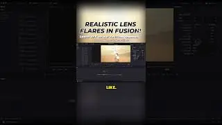 🎯Realistic Lens Flare VFX #cinematic #3dcompositing #3danimation #blackmagicfusion