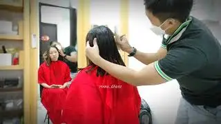 medium bob haircut and balayage highlight matcha brown