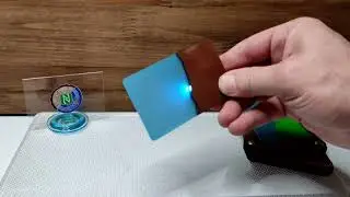 умная визитка (эпоксидная) с NFC чипом и подсветкой