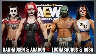 AEW Fight Forever • DANHAUSEN & ABADON vs LUCHASAURUS & ROSA