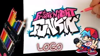 COMO DIBUJAR EL LOGO DE FRIDAY NIGHT FINKIN | FÁCIL | how to draw friday night funkin logo