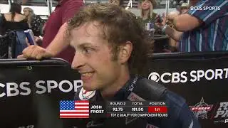Josh Frost rides Ridin' Solo for 92.75 points (PBR) + Interview
