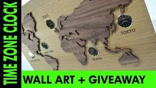 Time Zone Clock Wall Art + Laser Giveaway! (ENDED)