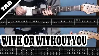 With Or Without You - Pacifica | Guitar TAB | Lesson | Tutorial