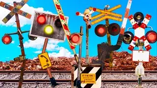 【踏切アニメ】足りないパーツを探すふみきりカンカン😂😂😂Railroad Crossing Searching for Missing Parts!!