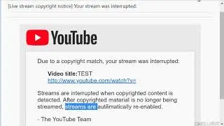 Stream suspended for policy violations - Youtube Live Stream interrupted