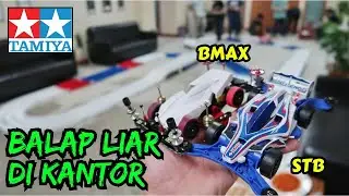 BALAP LIAR DI KANTOR! MENYALAA! 🔥 - Tamiya Mini 4WD