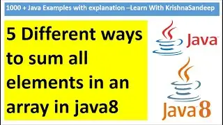 # 5 Different ways to sum all elements in an array in java8