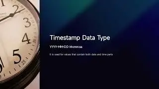 Date and Time Data Type